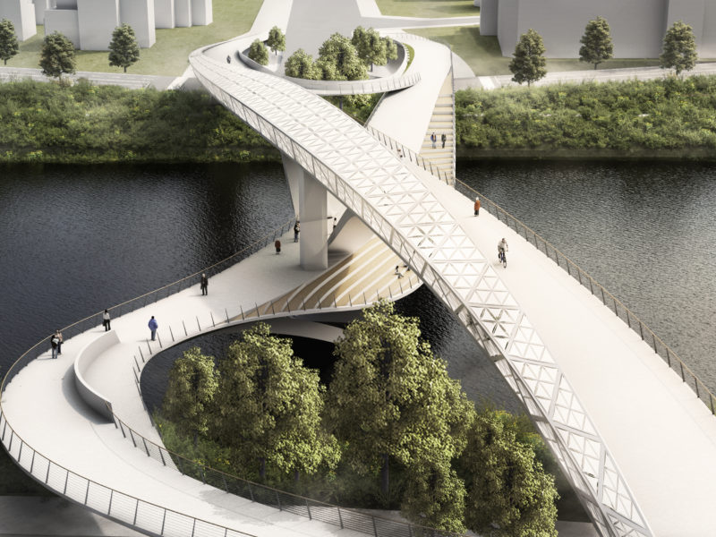 Daylight Arial render 五岔子大橋 - Wuchazi Bridge (INFINITE LOOP)