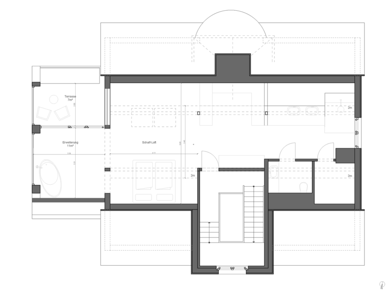 Berlin Architecture villa extension floor plan